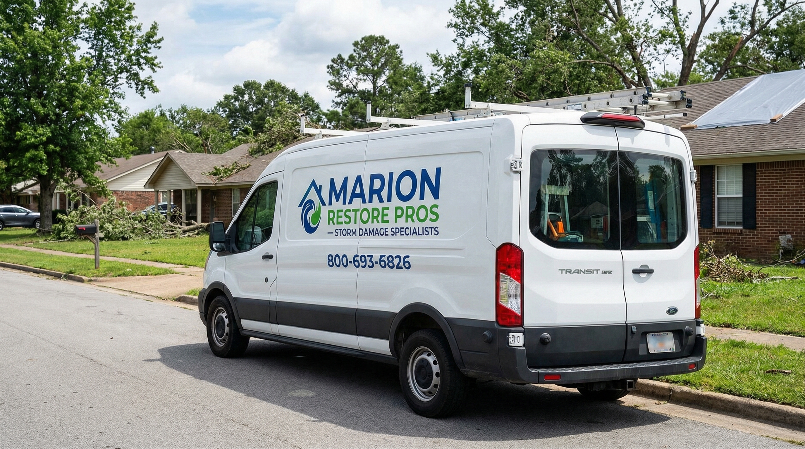 Marion Disaster Restoration service vehicle